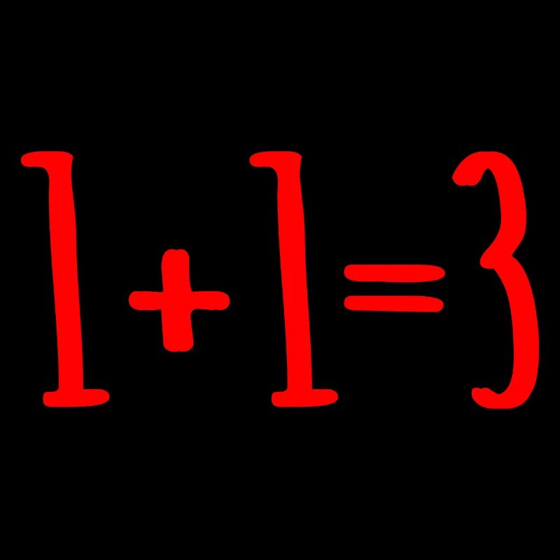 1+1=3 (Rouge) Annonce Enceinte Grossesse Bébé etc