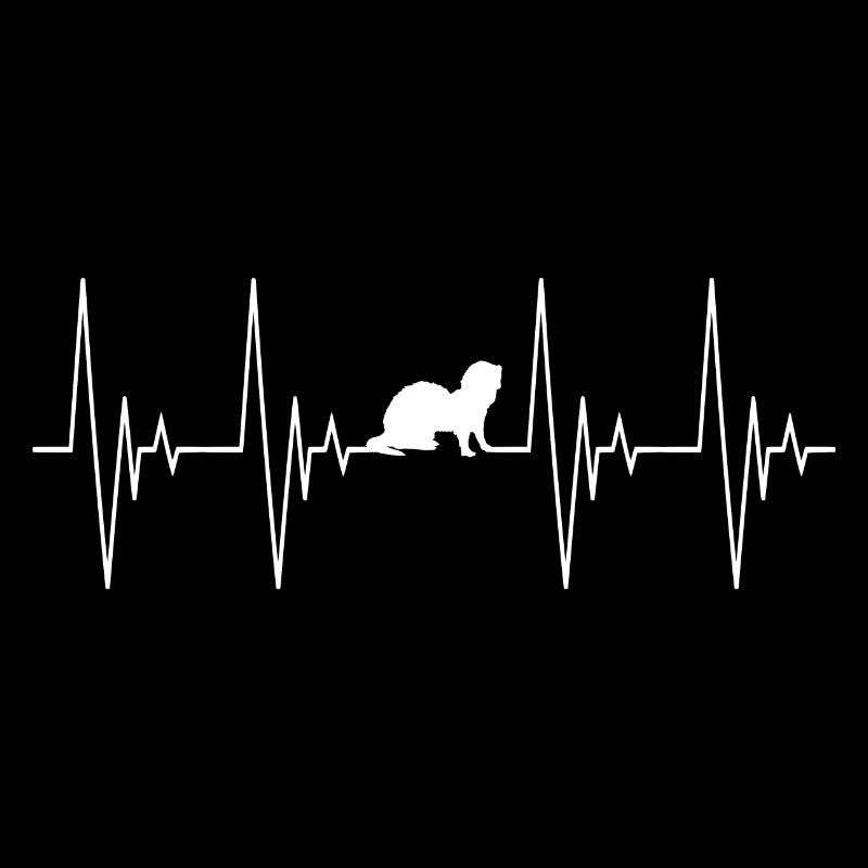 Frettchen Silhouette EKG Herzschlag Tiere