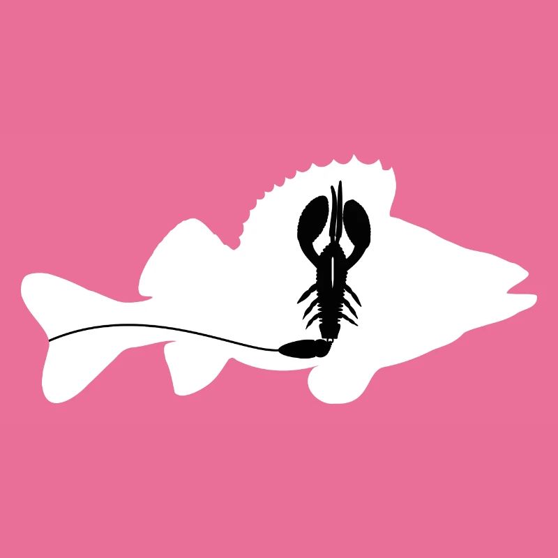 Barsch mit Creature Bait - weiß