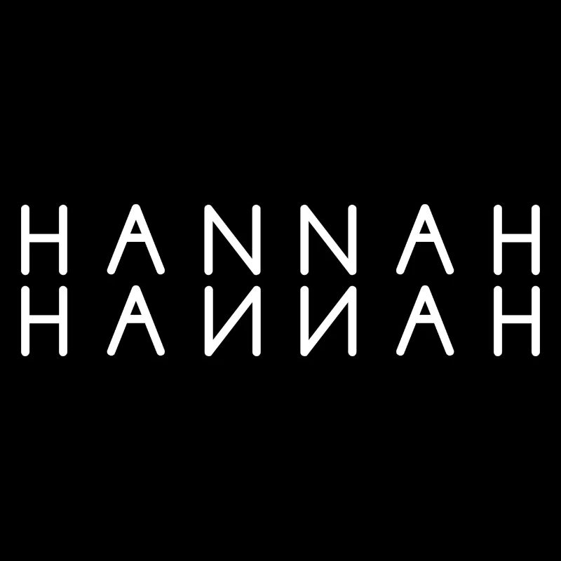 Hannah name Palindrom sort écriture drôle