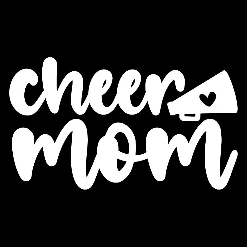 Cheer maman chemise mégaphone avec accent de coeur