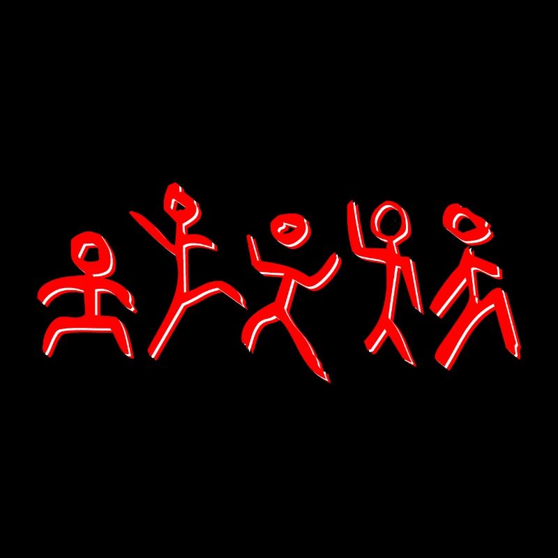 DANCING PEOPLE DRAWING STICK FIGURES