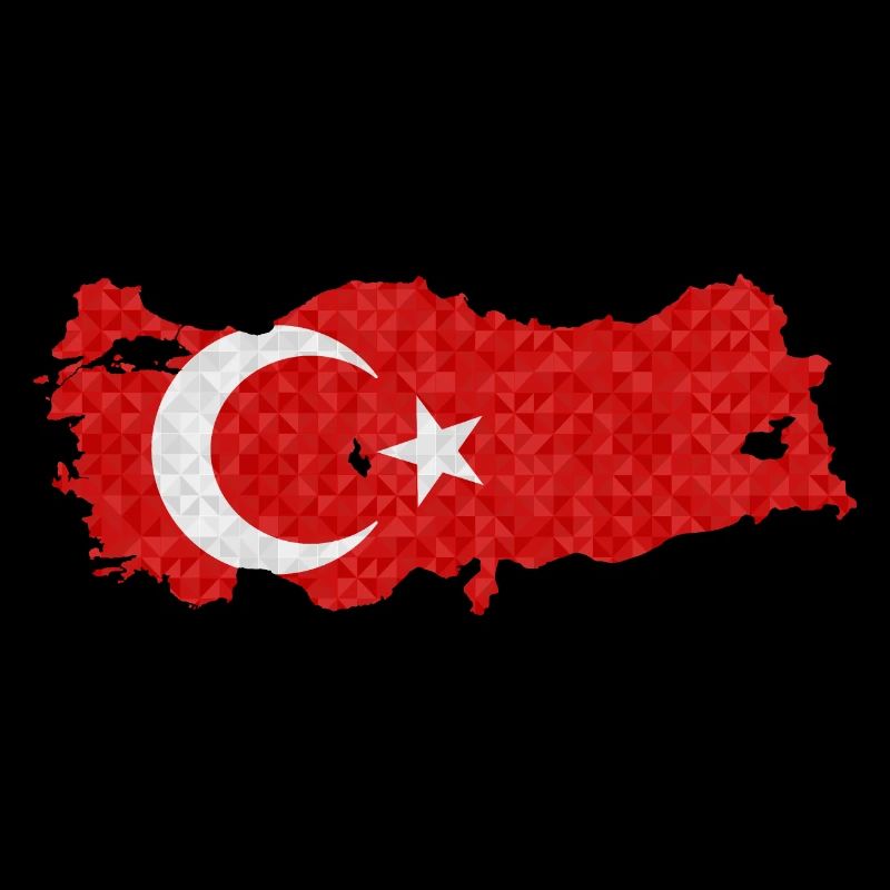 Turquie Drapeau en contours Drapeau turc Étoile de lune