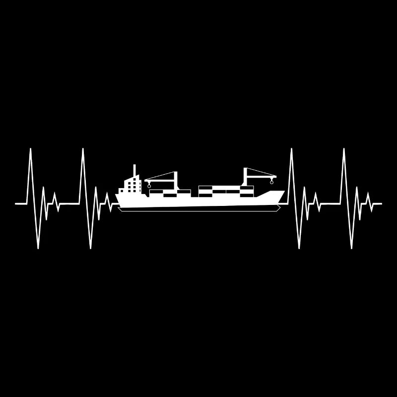 Containerschiff Frachter Herzschlag EKG Schiffe