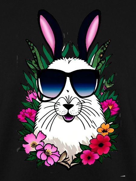 Rabbit Alpaca Easter Flowers