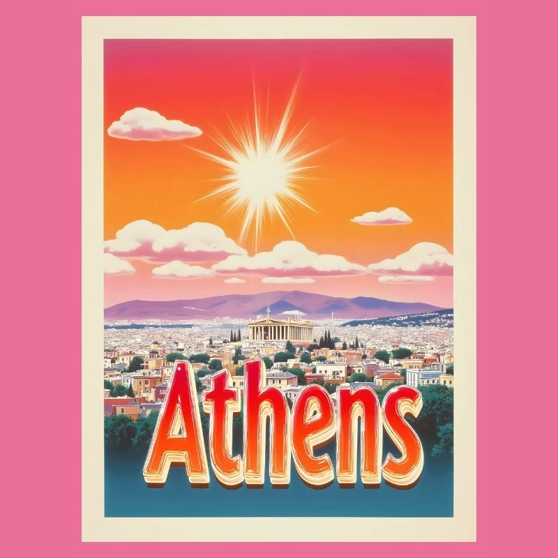 Rétroglow Athènes – Grèce Cityscape Design