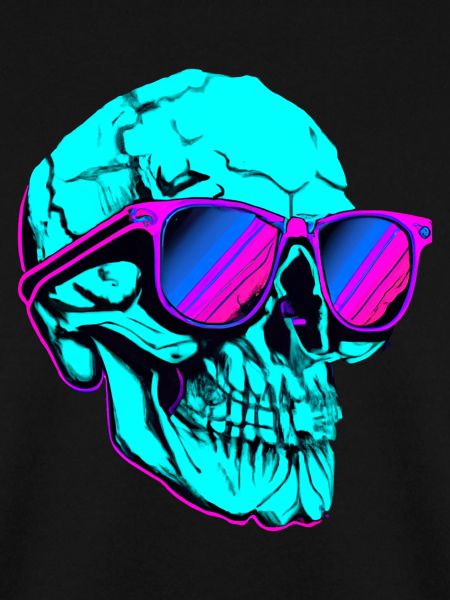 Cooler Retroschädel mit Sonnenbrille