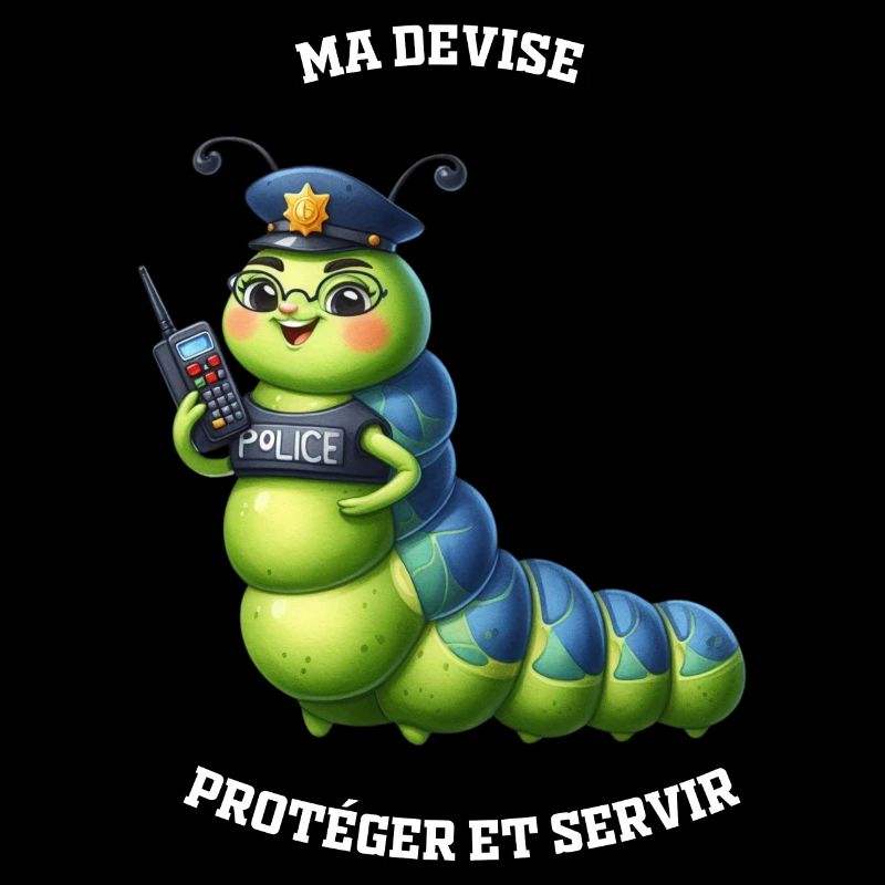 Chenille Policier protéger ..- Collection Métiers