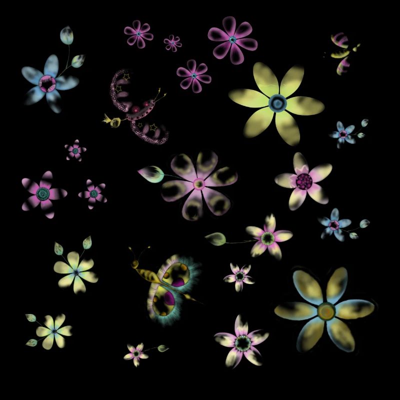 Blumen und Schmetterlinge