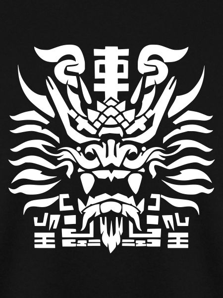 Drachenkrieger-Kopf-Schablone