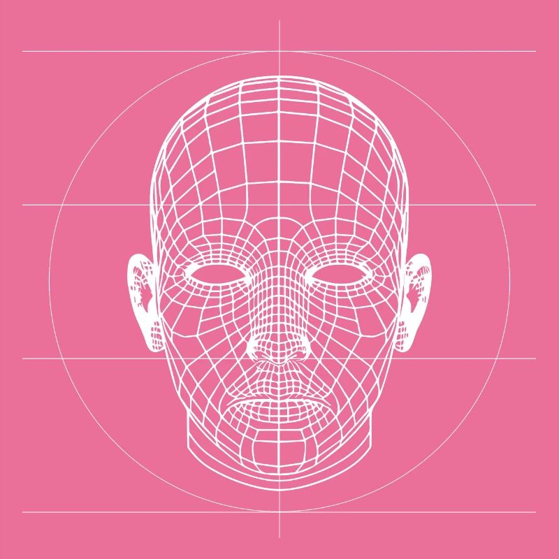 3D-Drahtmodell-Kopf