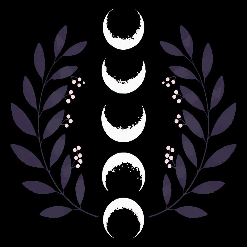 Phase de lune céleste BOHO Fleurs sauvages Zodiaque Sorcière