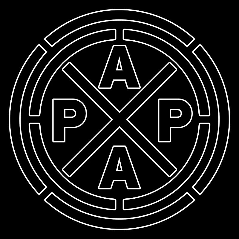 Papa Vater Kreis Logo Daddy Dad Ehemann Mann