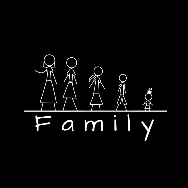 Strichmännchenfamilie