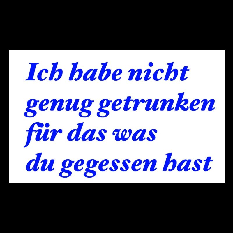 Nicht genug getrunken