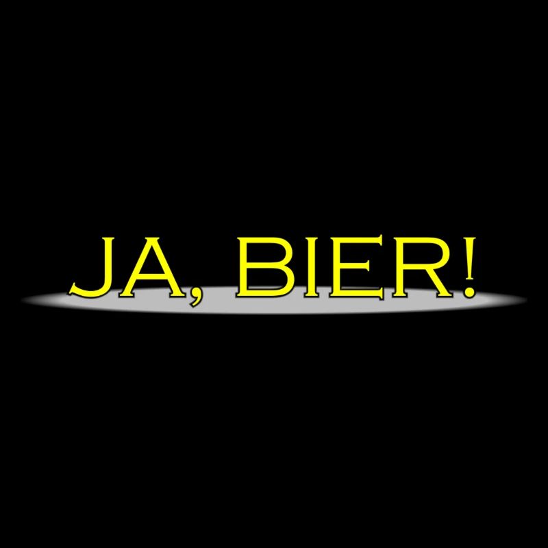 JA BIER gelbe Schrift