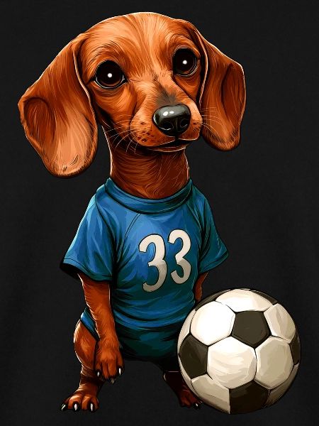 Fussball Dackel blau