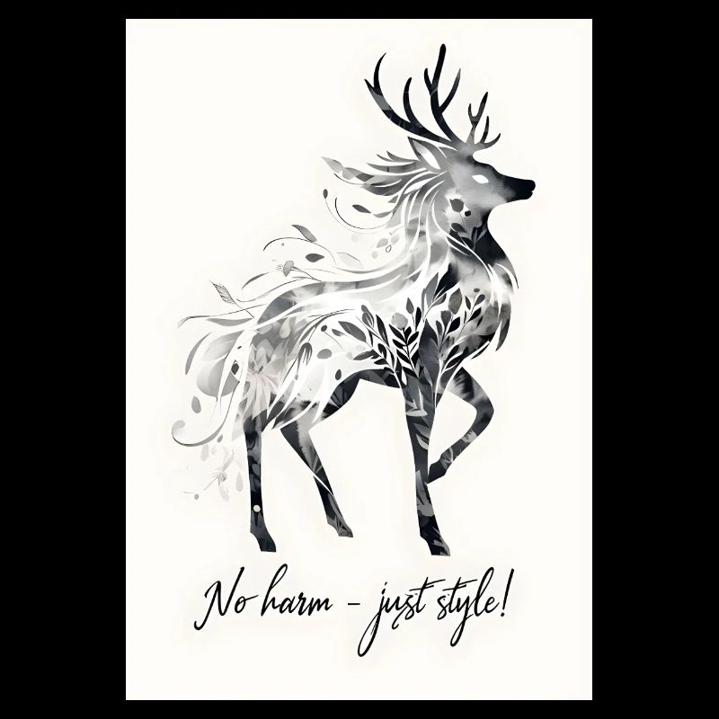 Hirsch Tier Spruch Geschenk