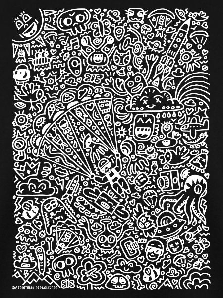Doodle Paragliders white