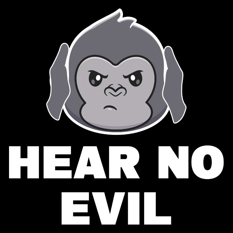 Hear no evil Drillinge Partnerlook Geschenk