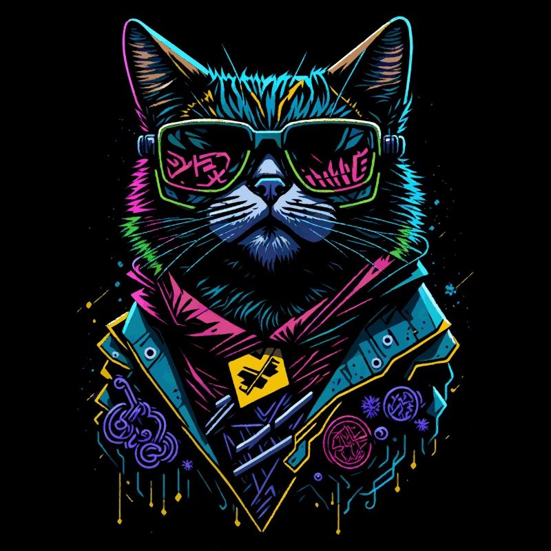 Kunst Katze Keep Cool