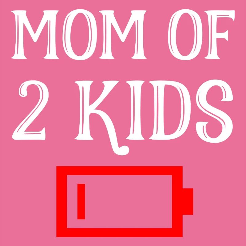 Müde Mutter von 2 Kindern Mutter mit zwei Kindern