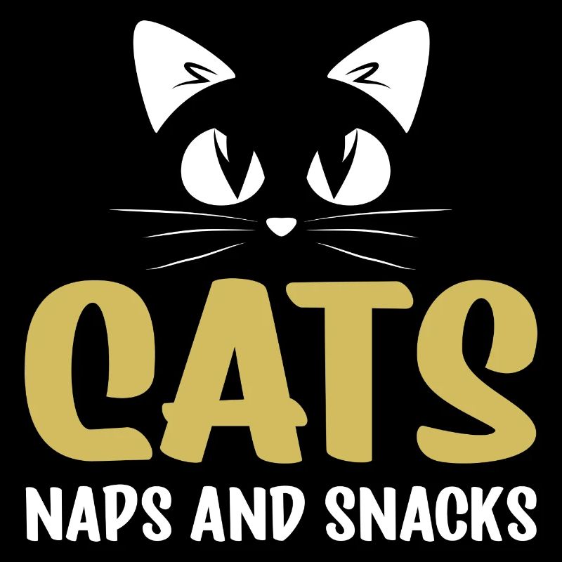 Cat Funny Owner Lovers Cats Naps Snacks
