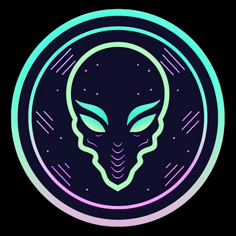 Außerirdisches Neon-Logo