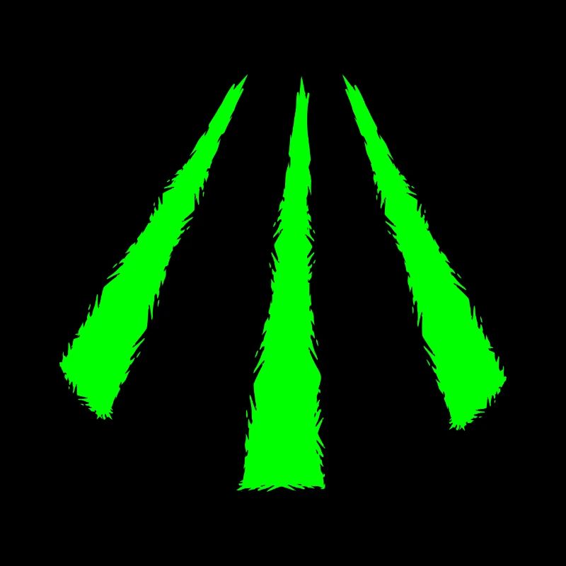 Symbole celtique Awen vert