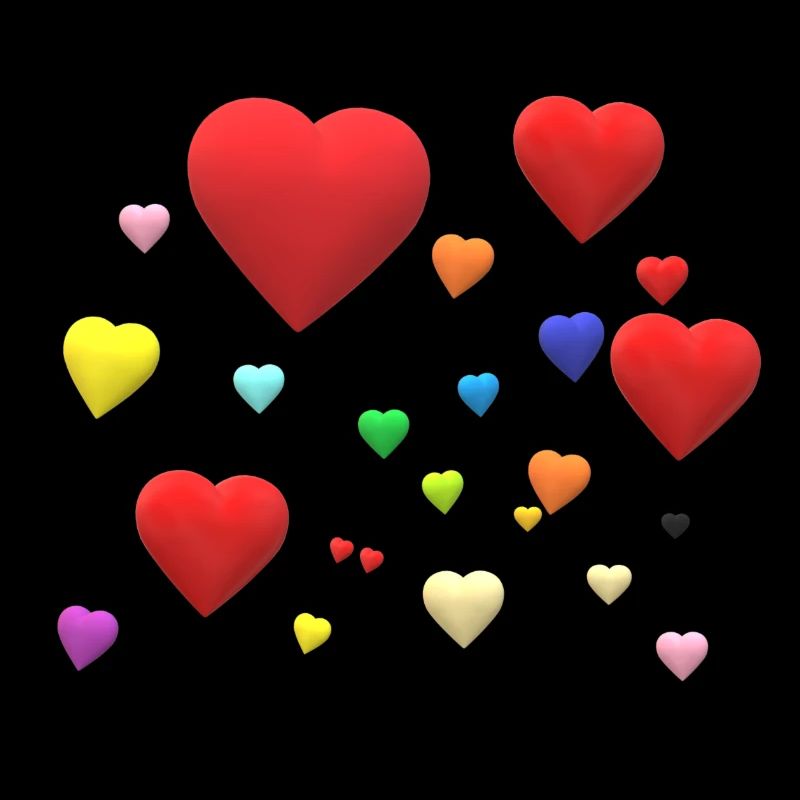 Viele Bunte Herzen