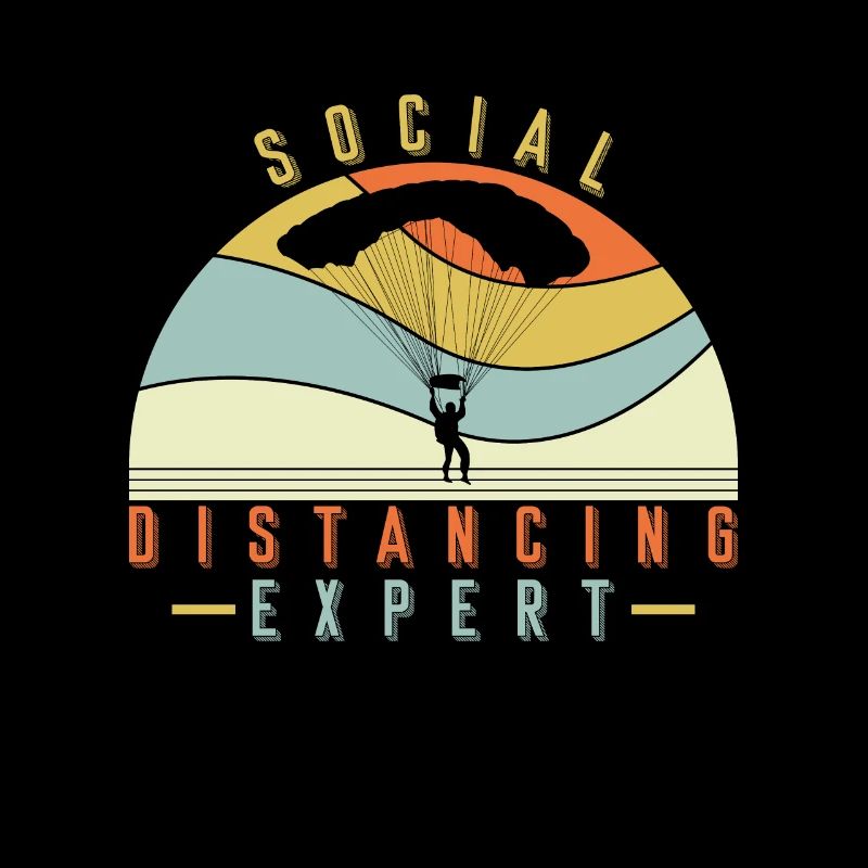 Social Distancing Experte Skydiver Fallschirm