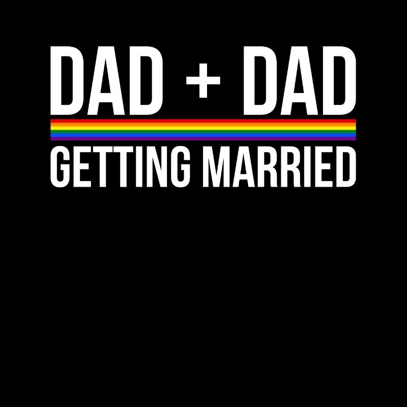 Dad + Dad Getting Married Officiant Shirt Geschenk