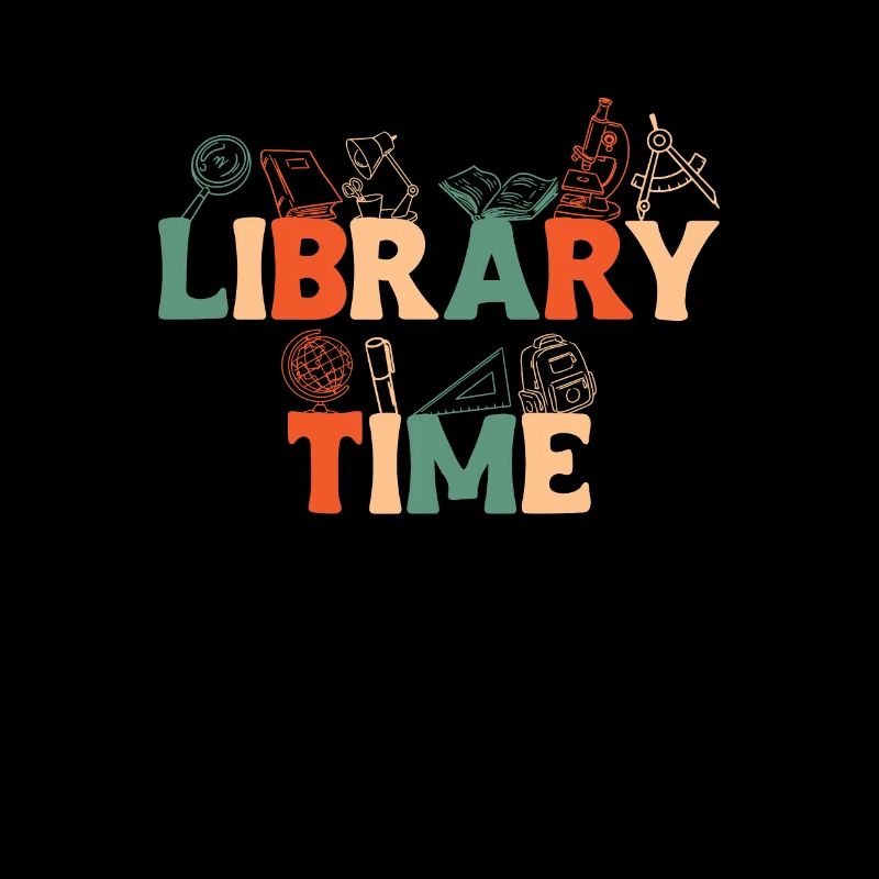 Library Time Shirt Gift Library