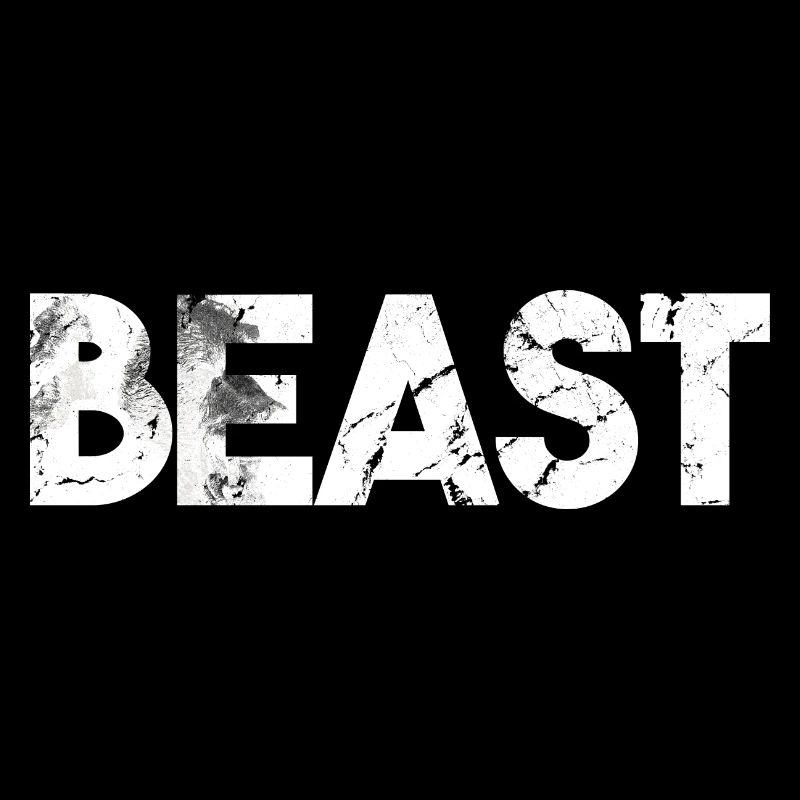 Beast Schriftzug Grizzlybär Geschenkidee