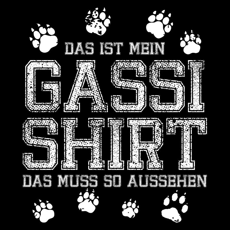 das ist mein Gassi Shirt mit Hundepfoten