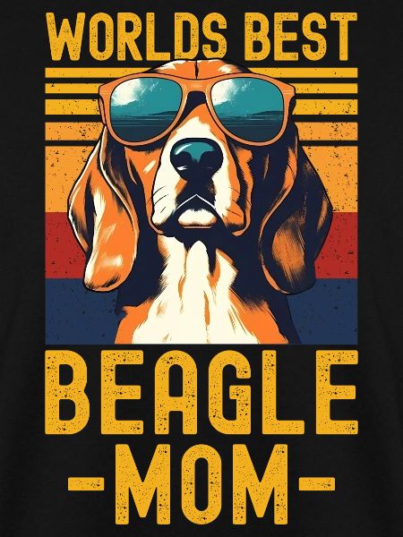 Beagle mit sonnenbrille retro