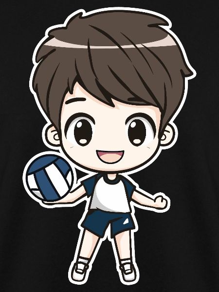 Kleiner Volleyballer Junge