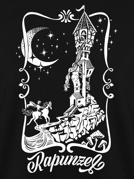 Rapunzel Turm Silhouette Prinzessin