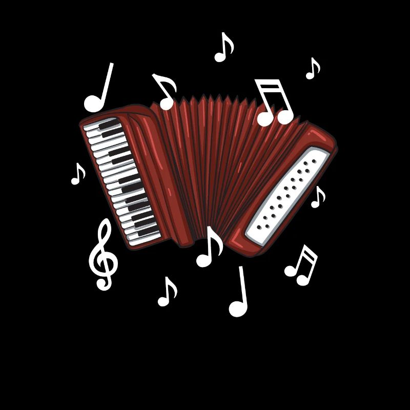 Conception de note de musique d'accordéon pour accordéoniste de musique