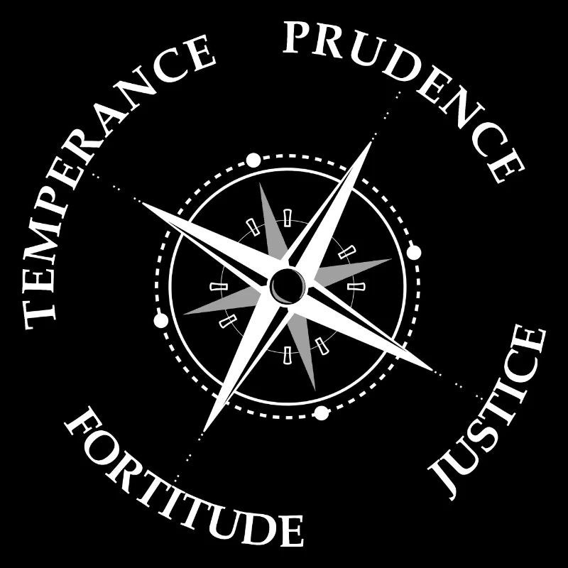4 Tugenden Temperance Prudence Justice Fortitude