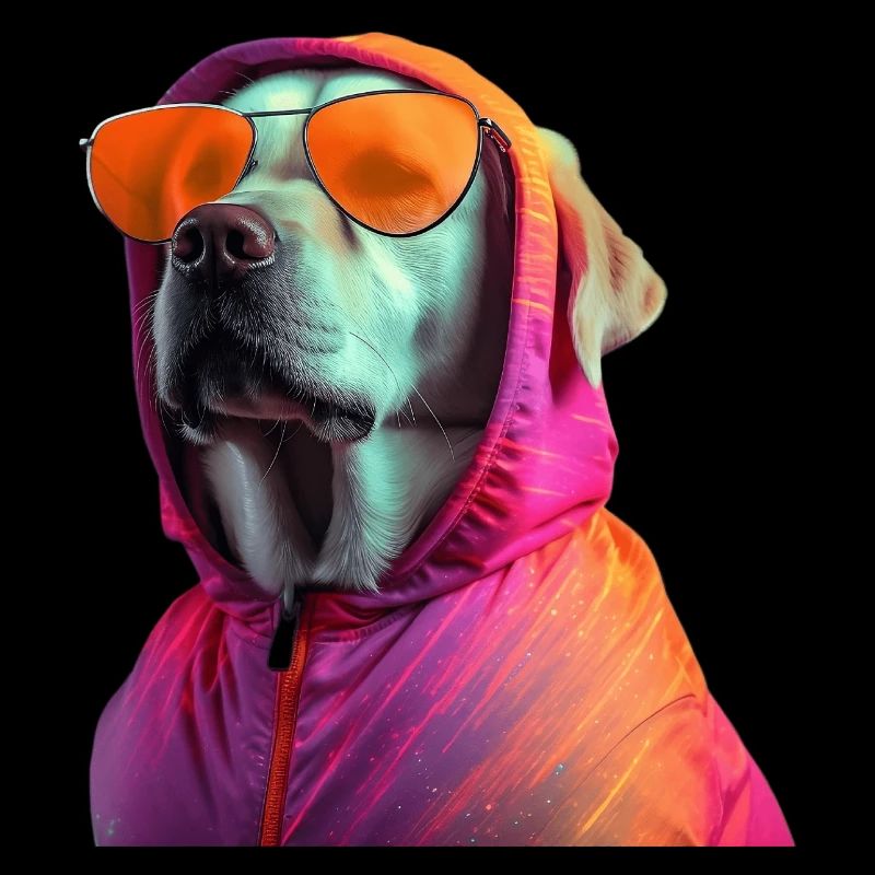 Labrador dog with sunglasses