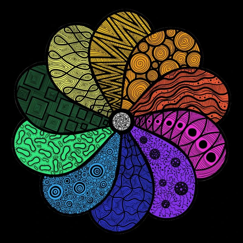 Blume Zentangle Style
