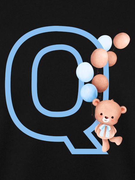 Blauer Buchstabe Q Bär