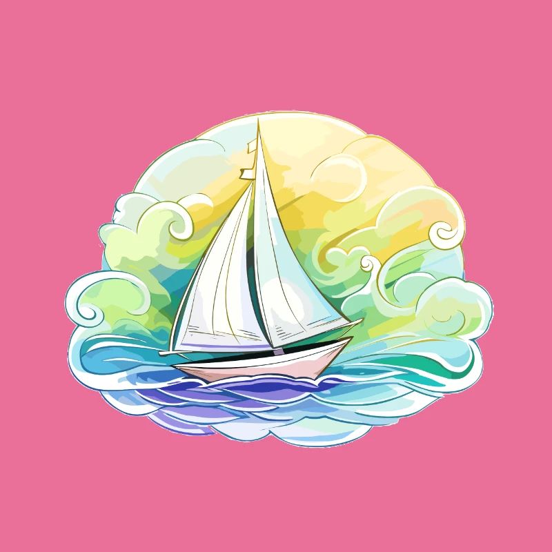 Segelboot - Illustration