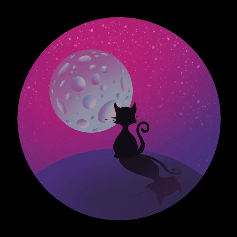 Katze und der Mond