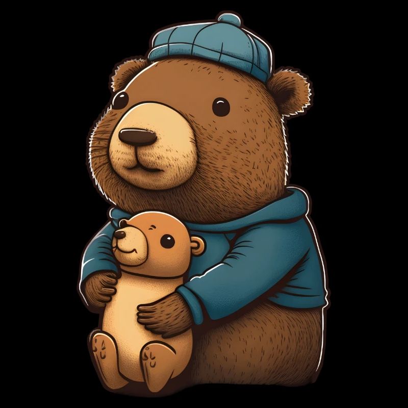 Capybara cuddling