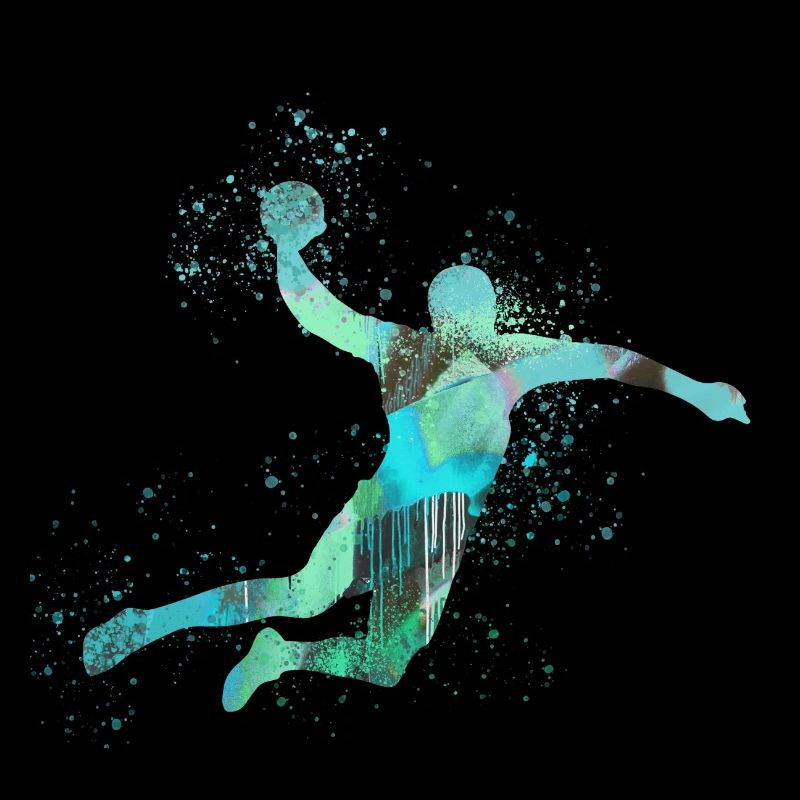Handball, handballer, Beachhandball,Graffiti