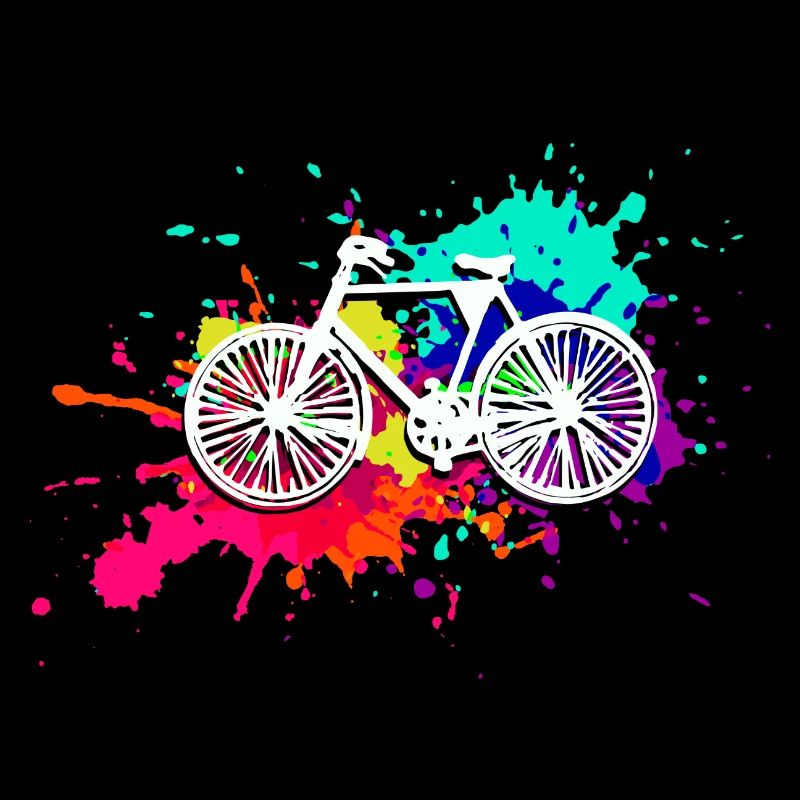 Fahrrad,malerei, illustration, wasserfarbe,bunt