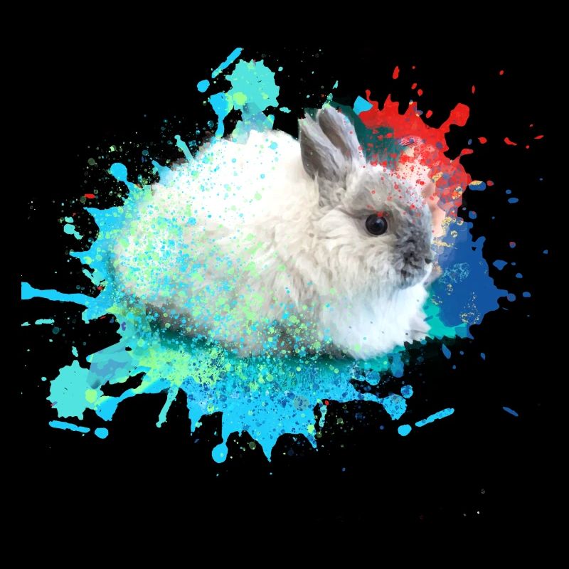 Rabbit,Graffiti,Painting,Pet,Rabbit,Colorful