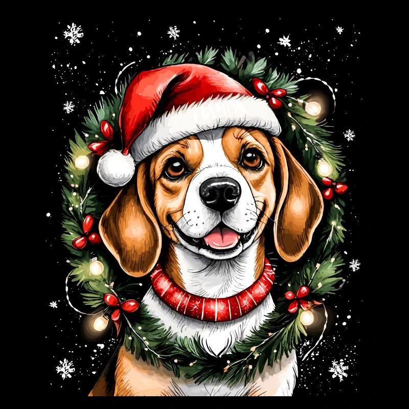 Beagle Portrait Noël